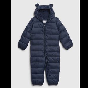 GAP baby primaloft snowsuit - navy with bear ears 🐻